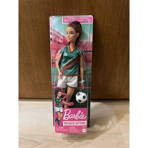 Barbie You Can Be Anything Soccer Player 12" Fashion Doll New in Box